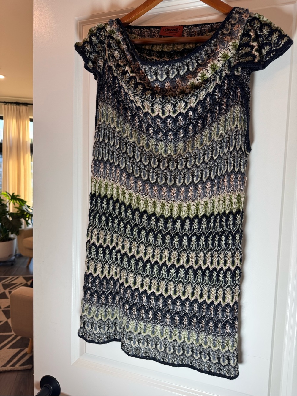 Vintage Missoni Draped Cowl NecklineTop S